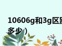 10606g和3g区别（1060 3g和6g 性能相差多少）