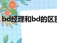 bd经理和bd的区别（bd经理和销售的区别）