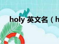 holy 英文名（holly这个英文名怎么样）