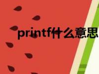 printf什么意思中文（printf什么意思）