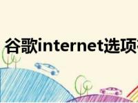 谷歌internet选项在哪（internet选项在哪）