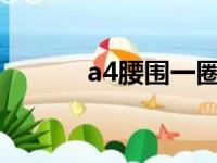 a4腰围一圈是多少cm（a4腰）