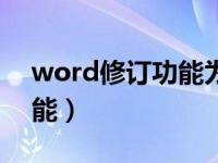 word修订功能为什么不能用（word修订功能）