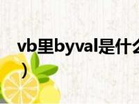 vb里byval是什么意思（vb中val是什么意思）