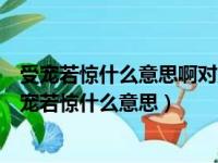 受宠若惊什么意思啊对方说了来了就关注你了怎么回答（受宠若惊什么意思）