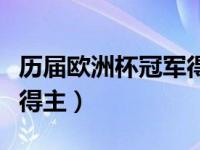 历届欧洲杯冠军得主都有谁（历届欧洲杯冠军得主）