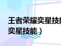 王者荣耀奕星技能介绍2022最新（王者荣耀奕星技能）