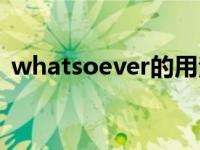 whatsoever的用法（whatsoever同义词）