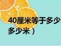 40厘米等于多少米用分数表示（40厘米等于多少米）