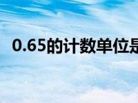 0.65的计数单位是什么（计数单位是什么）