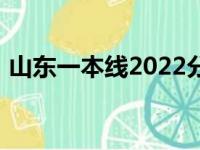 山东一本线2022分数线（山东一本线2018）