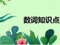 数词知识点的归纳总结（数词）