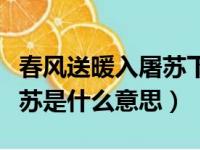 春风送暖入屠苏下一句上一句（春风送暖入屠苏是什么意思）