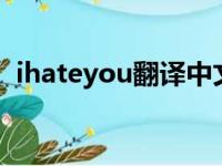 ihateyou翻译中文（i hate you翻译中文）