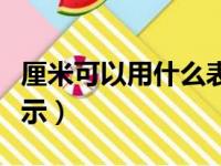 厘米可以用什么表示答案（厘米可以用什么表示）