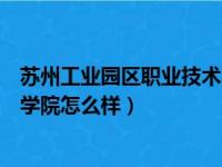 苏州工业园区职业技术学院好不好（苏州工业园区职业技术学院怎么样）