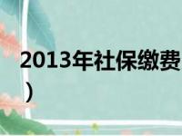 2013年社保缴费比例（2013年社保基数调整）