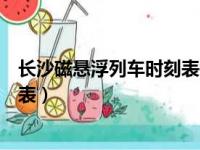 长沙磁悬浮列车时刻表每趟间隔时间（长沙磁悬浮列车时刻表）