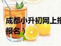 成都小升初网上报名时间表（成都小升初网上报名）