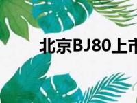 北京BJ80上市新车为年度改款车型