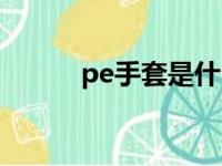 pe手套是什么样子的（pe手套）