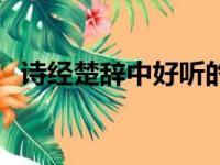 诗经楚辞中好听的男孩的名字（诗经楚辞）