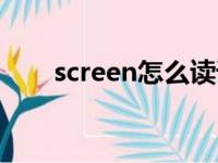 screen怎么读语音（screen怎么读）