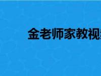 金老师家教视频精讲（金老师家教）