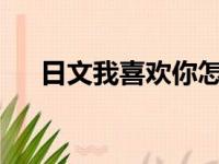 日文我喜欢你怎么读?（日文我喜欢你）