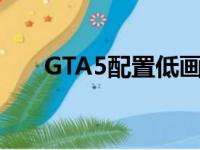 GTA5配置低画面怎么调（gta5配置）