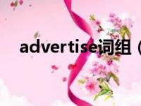 advertise词组（advertise的各种词性）