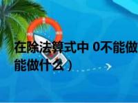 在除法算式中 0不能做什么可以做什么（在除法算式中 0不能做什么）