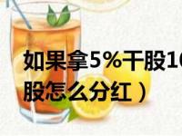 如果拿5%干股10000能分多少（如果拿5 干股怎么分红）