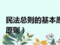 民法总则的基本原则是什么（民法总则的基本原则）