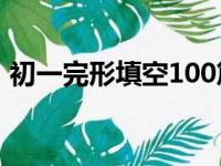 初一完形填空100篇及答案（冒着什么填空）