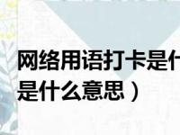 网络用语打卡是什么意思准确的（网络语打卡是什么意思）