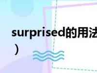 surprised的用法和固定搭配（surprise exe）