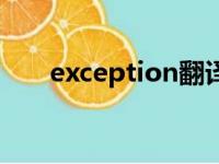 exception翻译成中文（exception）