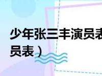 少年张三丰演员表介绍何家劲（少年张三丰演员表）