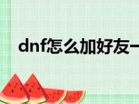 dnf怎么加好友一起玩（dnf怎么加好友）