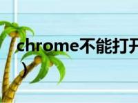 chrome不能打开（chrome打不开任何网页）