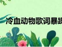 冷血动物歌词暴躁的兔子（冷血动物歌词）