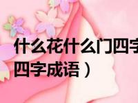 什么花什么门四字成语是什么（什么花什么门四字成语）