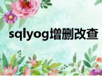 sqlyog增删改查（sql2012增删改查语句）