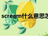 scream什么意思怎么读（scream什么意思）