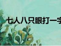 七人八只眼打一字猜一个字（七人八只眼）