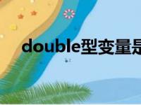 double型变量是什么意思（double型）