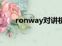 ronway对讲机什么牌子（ronway）