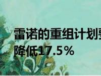 雷诺的重组计划要求全球裁员15000人 产能降低17.5％