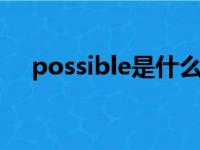 possible是什么意思（pos是什么意思）